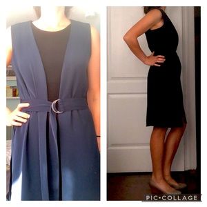 Belted blue vest